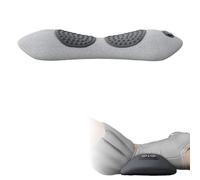 Back Massager with Heat, 3 in 1 Back Massager for Bed & Chair, Lumbar Support Pillow with Heat & Vibration - Memory Foam Lumbar Pillow for Sleeping, Office, Car - Portable Back Relief (Grey B)