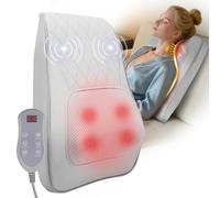Back Massager with Heat, 3D Kneading Massage Pillow Shiatsu for Pain Relief, Neck Massager 3 Speeds 2 Directions Auto Off, Back Massager for Pain Relief Deep Tissue Home Office Car, Gift for Mom&DAD