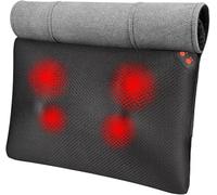 Back Massager with Heat, Shiatsu Back and Neck Massager, Deeper Tissue Kneading Massage Pillow for Shoulder, Leg, Foot, Body Relieve Muscle Pain - Relax Gift for Her/Him/Friend/Dad/Mom (Gray Black)