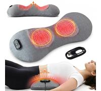 Back Massager with Heat Vibration and Adjustable Height Smooth Spine Triple Fusion Back Massager for Back Relaxation Pain Relief Deep Tissue 3-in-1 Electric Lumbar Support Pillow for Bed Chair