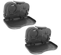 Back Mounted Foldable Tray Cup Holder Construction Easy To Clean For Travel Commuting Road Trip Folding Food Tray For Car