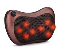 Back Neck Massager Shiatsu Neck Massage Pillow with Heat - Deep Tissue Kneading Electric Pain Relief Massage Pillow for Mom, Dad, Women, Men - Ideal for Office, Home, or Car