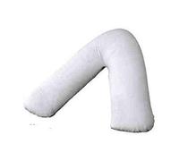 Back & Neck Support Polycotton V Shaped Orthopedic/Pregnancy/Nursing Pillowcase Available in 28 Beautiful Colors (White)