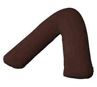 Back & Neck Support Polycotton V Shaped Orthopedic/Pregnancy/Nursing Pillowcase Available in 28 Beautiful Colors (Chocolate)