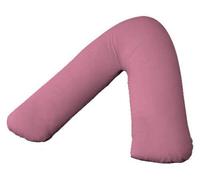 Back & Neck Support Polycotton V Shaped Orthopedic/Pregnancy/Nursing Pillowcase Available in 28 Beautiful Colors (Pink)