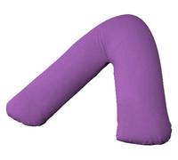 Back & Neck Support Polycotton V Shaped Orthopedic/Pregnancy/Nursing Pillowcase Available in 28 Beautiful Colors (Purple)