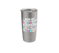 Back Off I Have A Crazy Best Friend She Has Anger Issues Stainless Steel Insulated Tumbler