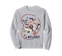 Back on My Bull Rodeo Cowboy Retro Vintage Funny Adult Humor Sweatshirt