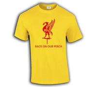 Back On Our Perch 20 Times Liverpool Tshirt | LFC | YNWA | Slot (UK, Alpha, XXL, Regular, Regular, Yellow)