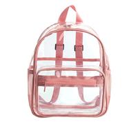 Back Pack Kindergarten-Satchel School Transparent PVC Large Capacity Clear Backpack | Durable Student Organizer, Waterproof Study Carrier, Compa, Pink, Consulte la descripción