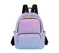 Back Pack Purse, Anti Theft Ladies Backpack Orange Yellow Gradient Light Weight Backpacks for Travel, Pink Blue Gradient 1, 11.41 x 6.1 x 14.17 in