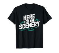 Back Pack Runner Enjoying Scenery Slow Humor Scenic Route T-Shirt