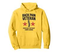 Back Pain Veteran Zero Days Without Complaining Design Pullover Hoodie