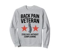 Back Pain Veteran Zero Days Without Complaining Design Sweatshirt