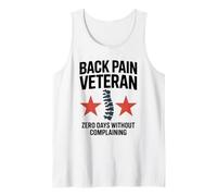Back Pain Veteran Zero Days Without Complaining Design Tank Top