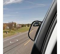 Back Passenger Rear View Mirror Adjustable Blind Spot Mirror,Real Glass,Car SUV Side View Mirror Wide Angle With Convex Surface Stick on B-Pillar for 2nd Row Door Safely Get-Off (Black frame, 1 PC)