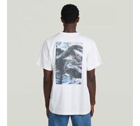 G-star Back Photo Print Loose Short Sleeve T-shirt White XS Men