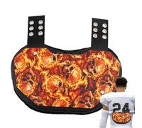 Back Plate Football Youth Back Protector | Adjustable Lower Back Guard with Hard Shell and Nylon Straps Ideal for Teen Athletes Adult Players in Tackle Football Practice Games Training and Full-Co