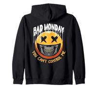 Back print Bad Monday you can't control me Zip Hoodie