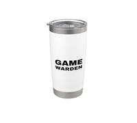 Back Print Game Warden Uniform On Duty Conservation Officer Stainless Steel Insulated Tumbler