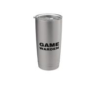 Back Print Game Warden Uniform On Duty Conservation Officer Stainless Steel Insulated Tumbler