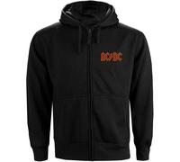 Back Print Logo Full Zip Hoodie AC/DC Black S