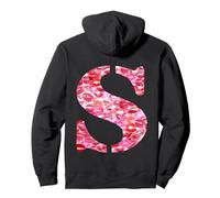 Back Print Only - Lipstick Kisses For Boyfriend Letter S Pullover Hoodie