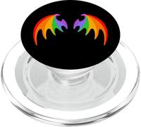 BACK PRINT Rainbow Dragon Bat Wings Cute Pride Party Magic PopSockets PopGrip for MagSafe