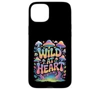 Back Print - Stay Wild Mushroom Nature Adventure Hippie Boho Case for iPhone 15 Plus