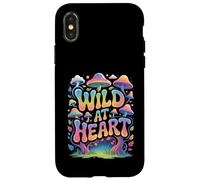 Back Print - Stay Wild Mushroom Nature Adventure Hippie Boho Case for iPhone X/XS