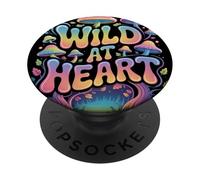 Back Print - Stay Wild Mushroom Nature Adventure Hippie Boho PopSockets Adhesive PopGrip