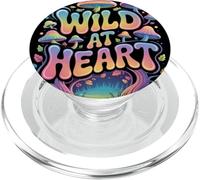 Back Print - Stay Wild Mushroom Nature Adventure Hippie Boho PopSockets PopGrip for MagSafe