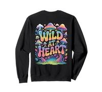Back Print - Stay Wild Mushroom Nature Adventure Hippie Boho Sweatshirt