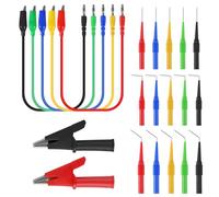 Back Probe Kit Banana Plug to Copper Alligator Clip Automotive Test Leads Set with 3 Configurations Back Probe Pins Extended Length Probes for Car Repairing Diagnostic