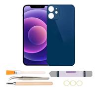 Back Rear Glass Cover Replacement Compatible with iPhone 12 6.1 inches(Blue)