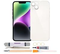 Back Rear Glass Cover Replacement Compatible with iPhone 14 Plus (White)