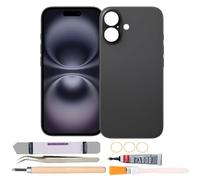 Back Rear Glass Cover Replacement Compatible with iPhone 16 (Black)