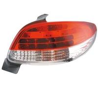 Back Rear Tail Lights Lamps Red-Clear Crystal-Look LED Pair For Peugeot 206