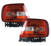Back Rear Tail Lights Lamps Red-Clear LED Pair For Audi A4 B5 11/94-9/00