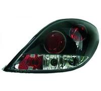 Back Rear Tail Lights Pair Set Clear Black for Peugeot 207 06-12