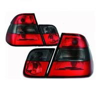 Back Rear Tail Lights Pair Set Clear Red Black For BMW 3 Series E46 Saloon 98-01