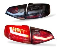 Back Rear Tail Lights Pair Set Clear Smoke Black Audi A4 B8 Saloon 2007-11