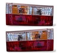 Back Rear Tail Lights Pair Set Crystal Red Chrome For VW Golf I 17 155 74-93