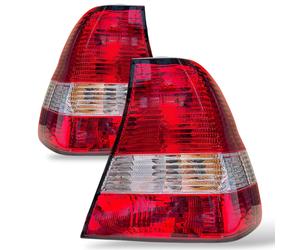 Back Rear Tail Lights Pair Set Crystal White Red BMW 3 Series E46 Compact 01-05