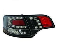 Back Rear Tail Lights Pair Set LED Clear Black For Audi A4 B7 Avant 04-07