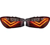 Back Rear Tail Lights Pair Set LED Clear Black For Seat Ibiza 3 Door 08-12