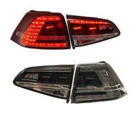 Back Rear Tail Lights Pair Set LED Clear Black For VW Golf VII Hatch 2012-2017