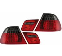 Back Rear Tail Lights Pair Set LED Clear Red Black For BMW E46 Coupe 99-03