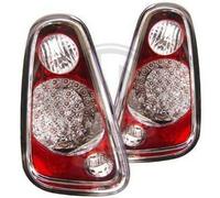 Back Rear Tail Lights Pair Set LED Clear Red Chrome Mini R50 52 53 01-06