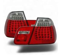 Back Rear Tail Lights Pair Set LED Clear Red White BMW E46 Saloon 01-05